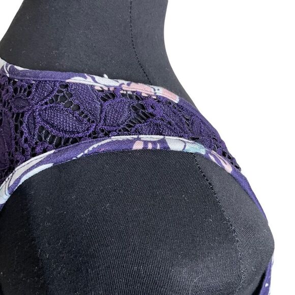 LINEA Donatella Racerback Floral Print Blouse Size M - Picture 9 of 15